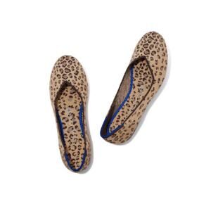 Rothys Shoes Women 8 The Flat Leopard Knit Ballet Round Work Business Office Chi